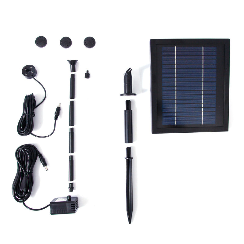 Samland 9V 250LPH Solar Pump with Battery Backup Panel for Small Pond Fountain Feature