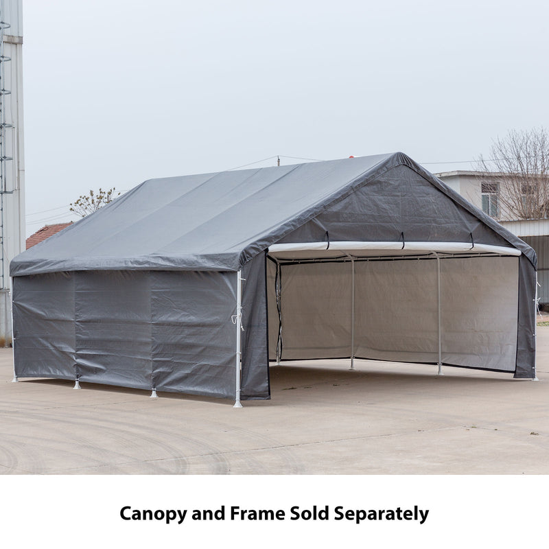 Samland Enclosure Kit (Side Wall Accessory Only) for Portable Double Carport Canopy 18x20FT
