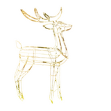 Samland Led Warm White Copper Wired 3d Standing Reindeer For Christmas Decoration