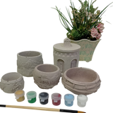 Mixed, hand-made succulent planters x 5