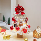 mini desktop Christmas tree, flocked pink Christmas tree, Christmas tree set, Christmas decorations, DIY Christmas tree, Christmas gift, office Christmas decor, festive tabletop tree - Christmas - Size 6
