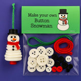 Christmas gift Christmas Button Ornament - Festive Santa Design Craft Kit- Set of 5 pieces（Santa Claus、Snowman、angel、Red Christmas tree and green Christmas tree）