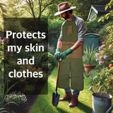 Heavy-Duty Canvas Garden Apron with Pockets & Adjustable Straps – Waterproof Long Apron for Outdoor Work, Farming, BBQ, and Gardening (Green)