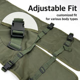 Heavy-Duty Canvas Garden Apron with Pockets & Adjustable Straps – Waterproof Long Apron for Outdoor Work, Farming, BBQ, and Gardening (Green)
