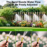 200Ft 1/4" Drip Irrigation System,Garden Irrigation Kit with 32pcs Adjustable Copper Nozzles,Automatic Atomizing Watering System for Outdoor Plants,Raised Bed,Yard,Potted Plant,Lawn