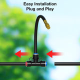 200Ft 1/4" Drip Irrigation System,Garden Irrigation Kit with 32pcs Adjustable Copper Nozzles,Automatic Atomizing Watering System for Outdoor Plants,Raised Bed,Yard,Potted Plant,Lawn