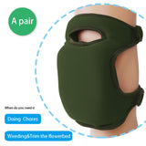 Olive Green Gardening Knee Pads (2-Pack): Ultra-Thick Memory Foam, Adjustable Straps – Ideal for Gardening, Cleaning, Flooring & Work