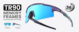 OutdoorMaster Hawk II Polarized Sports Sunglasses for Men Women, TAC 100% UV400 Protection TR90 Frame Cycling Sunglasses, Baseball Running Fishing Golf Glasses