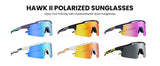 OutdoorMaster Hawk II Polarized Sports Sunglasses for Men Women, TAC 100% UV400 Protection TR90 Frame Cycling Sunglasses, Baseball Running Fishing Golf Glasses