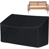 Bench Cover, 52" W x 26" D x 35" H 2-Seater Patio Bench Cover Waterproof, 210D Heavy Duty Outdoor Furniture Cover for Garden Patio Loveseat, Bench(Black)