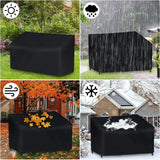 Bench Cover, 52" W x 26" D x 35" H 2-Seater Patio Bench Cover Waterproof, 210D Heavy Duty Outdoor Furniture Cover for Garden Patio Loveseat, Bench(Black)