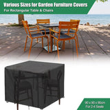 Square Garden Table Cover, Waterproof Garden Furniture Cover, Anti-Uv, Oxford Fabric Outdoor Garden Furniture Table