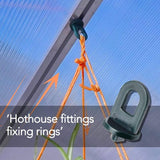 50 pcs Greenhouse Clips,Greenhouse Accessory,Climbing Plant Support Hanging Kit Clips For Greenhouse(Green)