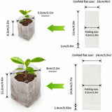 200 pcs Biodegradable Non-Woven Fabric Plant Grow Bags Seedling Grow Bags (14 X 16Cm + 10 X 12Cm)
