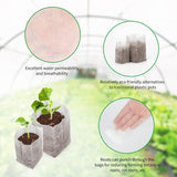 200 pcs Biodegradable Non-Woven Fabric Plant Grow Bags Seedling Grow Bags (14 X 16Cm + 10 X 12Cm)