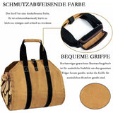 Firewood Basket | Heavy-Duty Canvas Flat-Folding Log Carrier