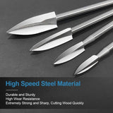 Wood Carving Bit Set For ROtary Tool, 5 Pieces Wood Carving Bits With 1/8 Inch Shank For Diy Woodworking, Engraving,