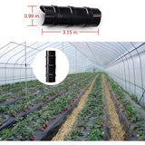 15 pcs 32Mm/1.26" Garden Buildings Tube Clip Greenhouse Frame Pipe Tube Film Clip For Greenhouse Banner Frame Shelters