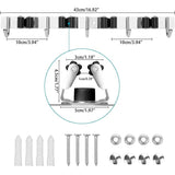Stainless Steel Wall Mounted Broom Holder, Wall Mounted Broom Hanger With 4 Slots And 5 Hooks For Kitchen, Bathroom,