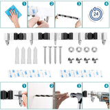 Stainless Steel Wall Mounted Broom Holder, Wall Mounted Broom Hanger With 4 Slots And 5 Hooks For Kitchen, Bathroom,