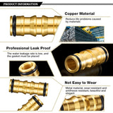 Garden Hose Connectors Double Male Hose Connectors Brass Hose Fittings For Garden Hose Faucet (4 Sets)