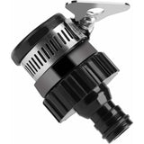 Universal Water Tap Hose Connector For Car Wash Garden Hose Quick Connector Tap Adapter Diameter Less Than 16Mm (Black)