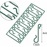 Green Christmas Tree Hooks Christmas Hook Mini Hangers For Christmas Tree, Christmas Wreath, Christmas Vine (200)