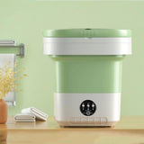 12L Mini Foldable Portable Washing Machine for Travel Small Apartments Student Rooms, Green
