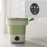 12L Mini Foldable Portable Washing Machine for Travel Small Apartments Student Rooms, Green