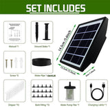 15m Solar Irrigation System with Timer, Automatic Drip Kit, Anti-Siphon, for Garden Greenhouse Vegetables