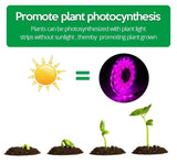 Full Spectrum USB LED Grow Light for Small Plants Greenhouse, 3M, Compatible with USB