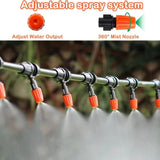 50m Automatic Drip Irrigation System for Garden Greenhouse, Lawn, Terrace, Compatible with Most Brands