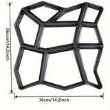 36 Paving Molds for Garden Tiles and Stones, 36x36x3.6cm