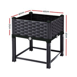 Raised Garden Bed Planter Box 40 x 40 x 23 cm, PP Growing Container for Herbs and Vegetables