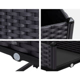 Raised Garden Bed Planter Box 40 x 40 x 23 cm, PP Growing Container for Herbs and Vegetables