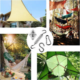 Shade Cloth Mounting Set - 42-Piece - Stainless Steel - Hardware Kit for Sun Sail - For Rectangular / Square Sun Shade Sails - Hammock Mounting Set - Shade Cloth Mounting Material