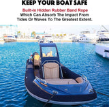 pieces - Boat rope - Mooring rope for boats - Stretch - Boat Bungee Dock Line with hook rope - Mooring line Boat equipment - Boat accessories - Mooring rope - for kayak, motorboat, canoe, pontoon - black
