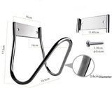 Garden Hose Holder - Stainless Steel - Silver - 17.5 x 15 x 16 cm - Wall-Mounted Hose Bracket - Garden Hose Reel - Hose Holder - Garden Hose Hanging System - Garden Tool Storage - For Hanging Garden Hoses, Ropes and Extension Cords