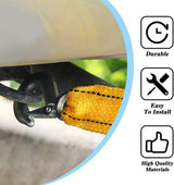 Tow rope Tow strap Tow rope car - 4 m 5000KG - nylon and steel - yellow