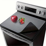 Extra Large Silicone Stove Protector Mat, Heat Resistant Non-Slip Kitchen Dish Mat for Electric Stove in Black
