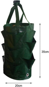 Hanging Plant Bags - 3-Pack Hanging Strawberry Planters - Strawberry Plant Bags PE Strawberry Planters - For Growing Vegetables, Flowers & Herbs