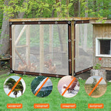 Transparent tarpaulin with eyelets, transparent tarpaulin for outdoor use, waterproof film, woven tarpaulin, canvas, awning, durable, weatherproof, multifunctional tarpaulin 2 x 5m