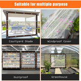Transparent tarpaulin with eyelets, transparent tarpaulin for outdoor use, waterproof film, woven tarpaulin, canvas, awning, durable, weatherproof, multifunctional tarpaulin 3 x 3m