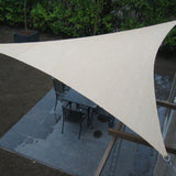Shade Cloth, 4x4 m, Triangle, Cream, for Garden, Patio and Outdoor Shade, with UV Protection and Reinforced Corner Rings