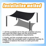 Garden Shade Net, shade cloth with eyelets, aging shade net, 55% shade percentage, Water permeable and rainproof, density polyethylene, white