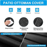 Rectangular Garden Furniture Cover, Waterproof Outdoor Protective Cover for Lounge Sofas, Patio Tables and Garden Sets