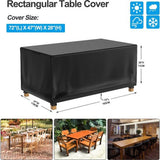 Rectangular Garden Furniture Cover, Waterproof Outdoor Protective Cover for Lounge Sofas, Patio Tables and Garden Sets