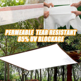 Garden Shade Net with Eyelets, 55% Shade Water-Permeable HDPE Sun Shade Cloth for Plants and Outdoor Areas, White, 2 x 2 m