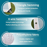 Garden Shade Cloth 90% Sunblock Breathable Mesh Tarp with Grommets for Greenhouse Patio Plants, White, 10 x 20 Ft