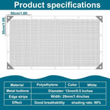 Garden Shade Cloth 90% Sunblock Breathable Mesh Tarp with Grommets for Greenhouse Patio Plants, White, 10 x 20 Ft